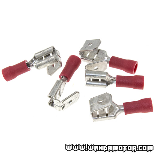 V-plug set 0.8 x 6.35 red 5pcs